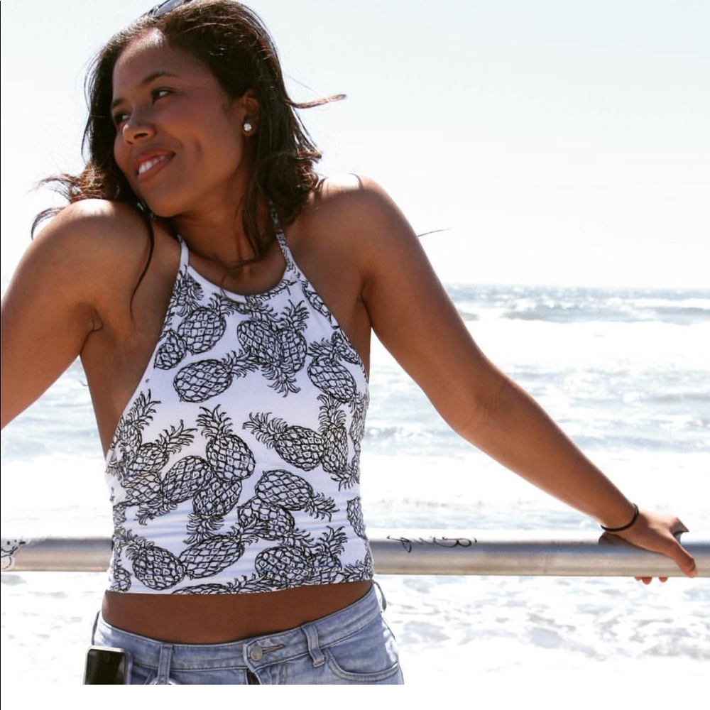 Pacsun Pineapple halter top